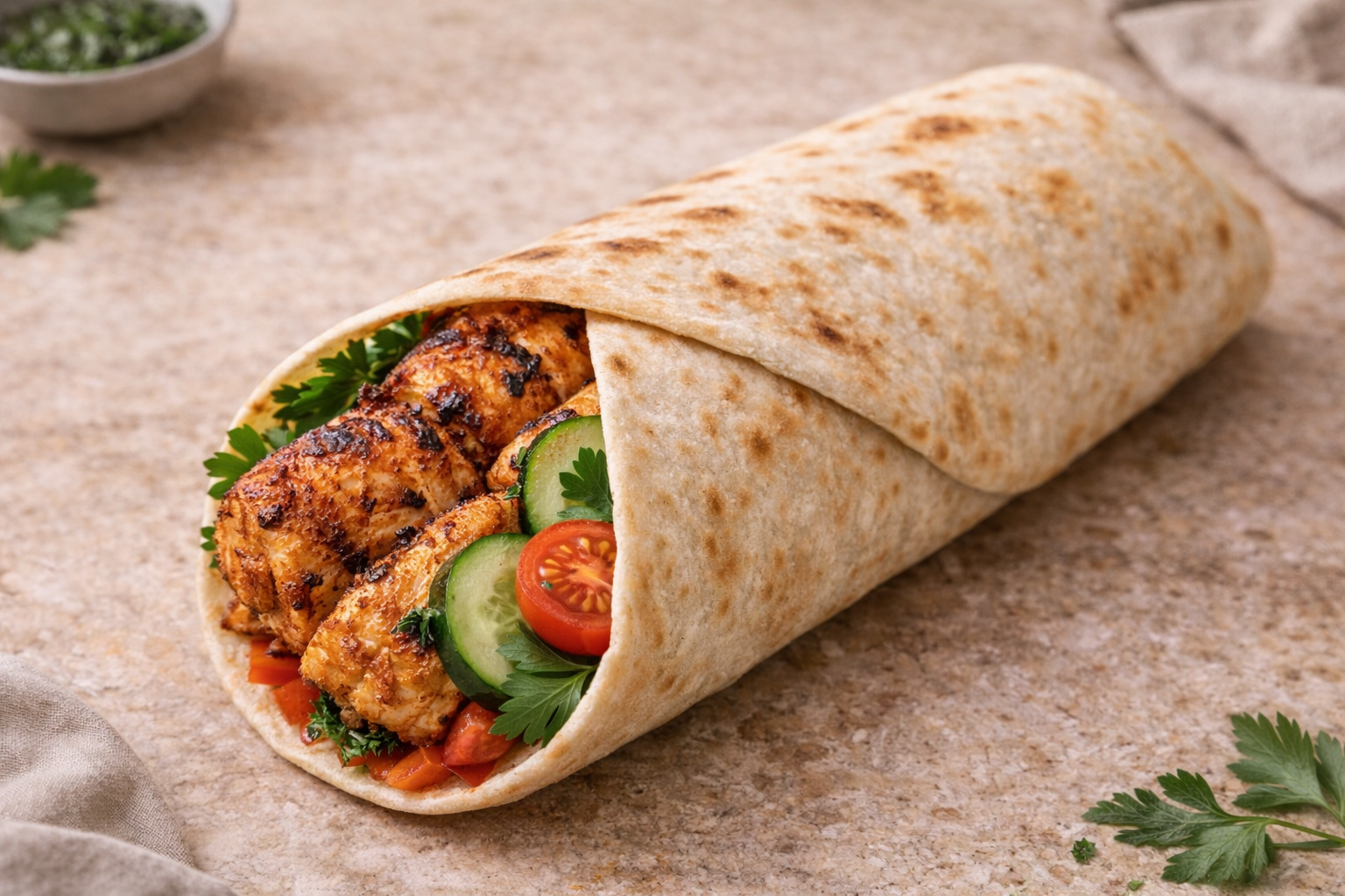 Chicken Kabob Wrap